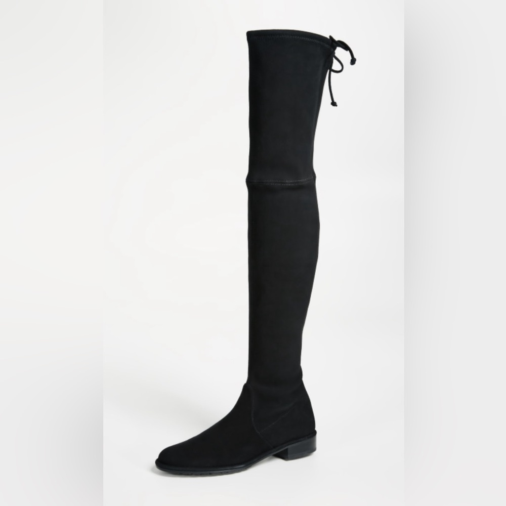 Stuart Weitzman Lowland Boot in black suede 5.5
